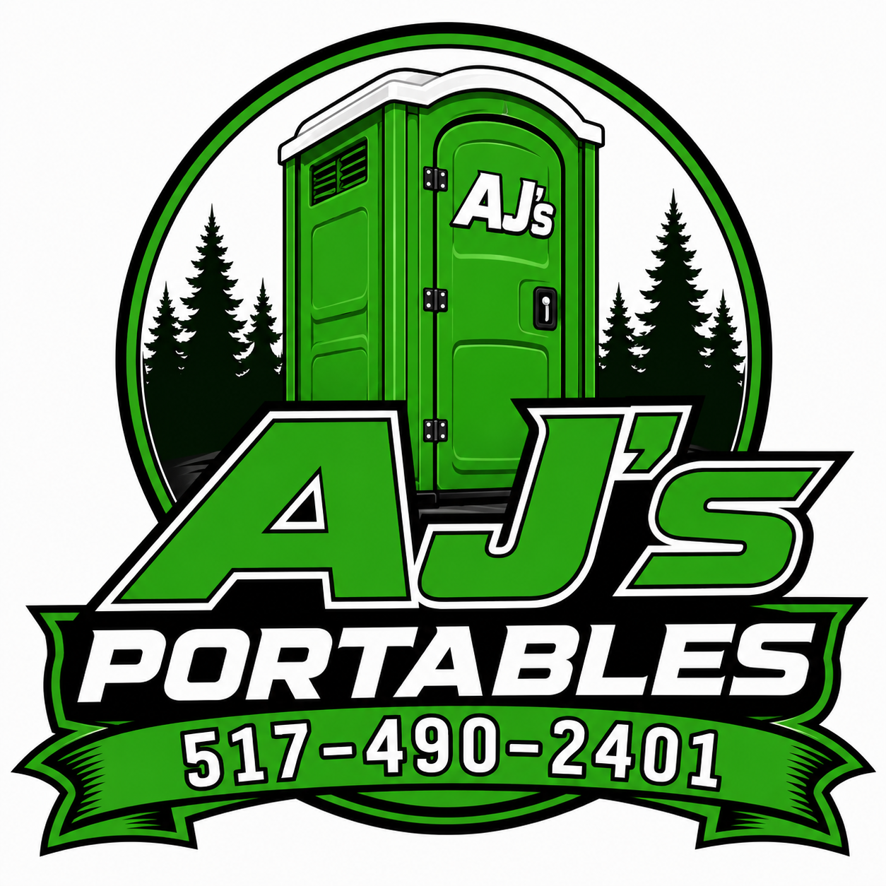 AJ's Portables logo